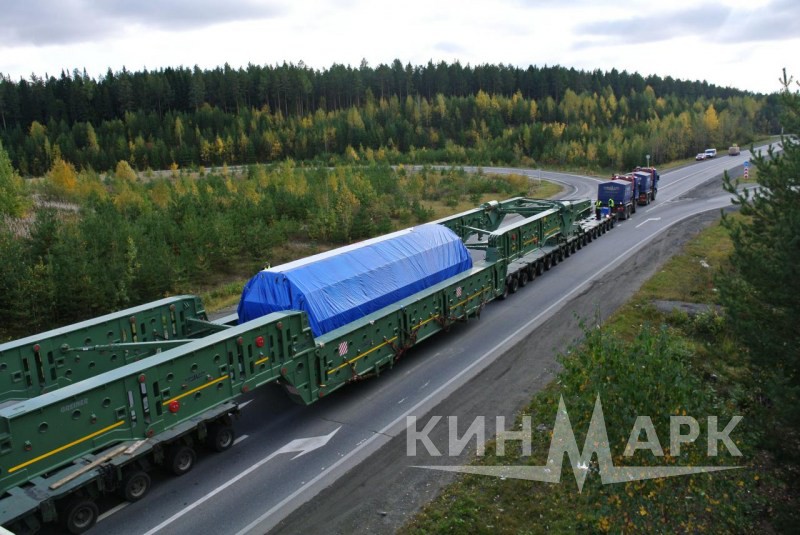 Погрузка, перевозка и выгрузка тяжеловесного оборудования