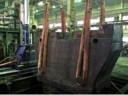 Drop forging hammer anvil block lifting, dismantling and installation