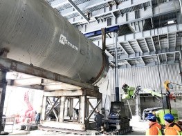 Установка сушильного барабана FLSmidth портальной системой